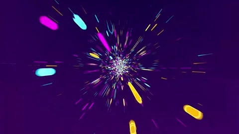 Abstract Neon Lights Animation Background Stock Footage 287411336
