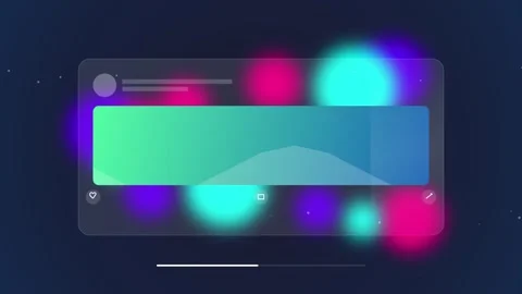 Abstract Neon Lights Bokeh Overlay, Digital Glitch Effect, Modern Tech Back.. Stock Footage 346660402