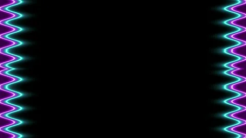 Abstract Neon Lights Border Design Stock Footage 284402713