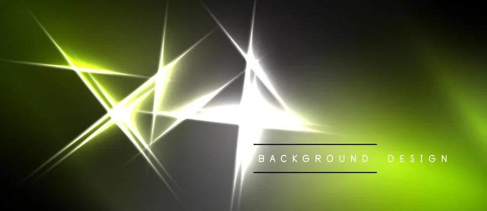 Abstract neon lights create dynamic energy. Bright lines intersect, forming Illustrazione stock