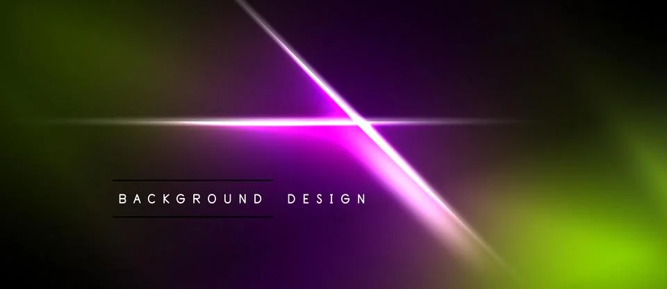 Abstract neon lights create vibrant gradient background. Diagonal lines Stockillustratie