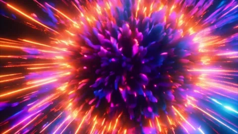 Abstract Neon Lights Explosion Vídeos de archivo 284733810