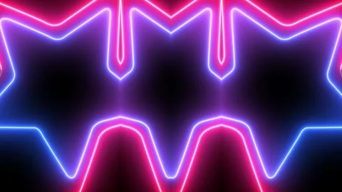 Abstract Neon Lights Pattern Stock Footage 284403711