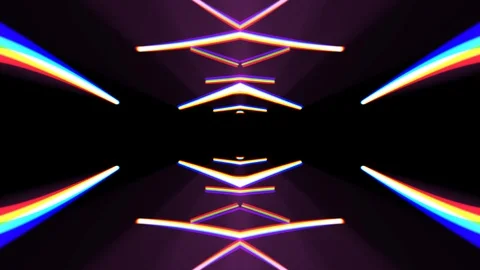 Abstract neon lights rotating seamless loop motion graphics animation background Stock Footage 112180530