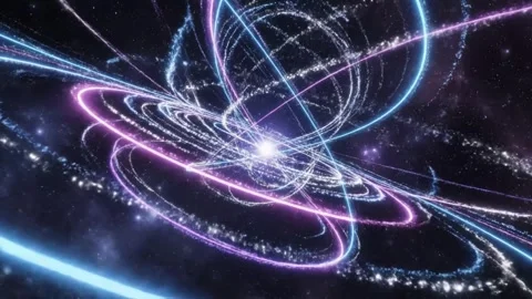 Abstract Neon Lights in Space Stock Footage 324807541