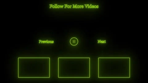 Abstract neon lime green video outro template with triple placeholders 4k Video stock 343419078