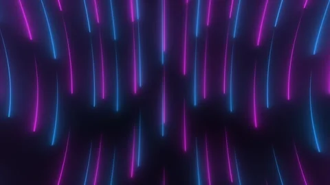 Abstract neon line falling vertically in a digital space against background 4k Stock Footage 262598577