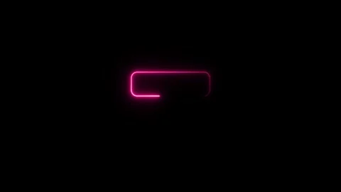 Abstract neon line rectangle icon animation isolated on black background Stock Footage 320893169