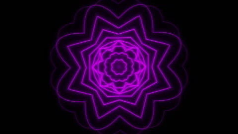 Abstract neon line shape loop geometric background. Futuristic 3d shape concept. Stock Footage 225493256