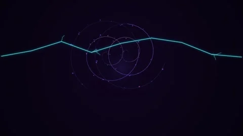 Abstract Neon Lines and Circles Animation. Video stock 330132889