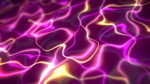 Abstract Neon Lines Animation Loop, Repeatable Pink and Yellow Background Stock Footage 161177241