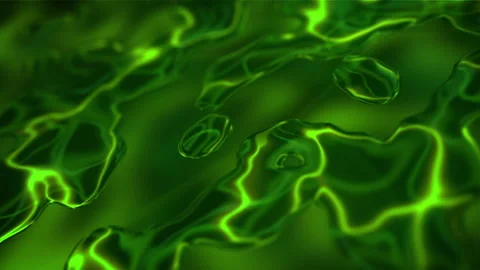 Abstract Neon Lines Animation Loop, Repeatable Green and Yellow Liquid Stock Footage 161177323