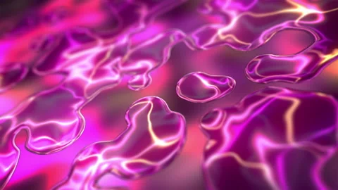 Abstract Neon Lines Animation Loop, Repeatable Pink and Yellow Liquid Stock Footage 161177416