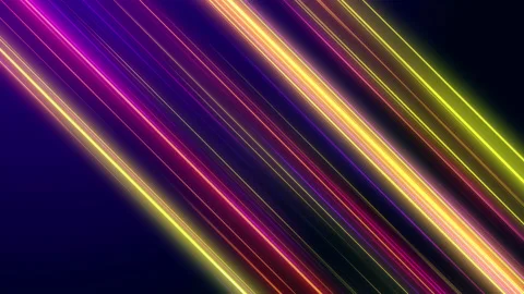 Abstract neon lines background, glowing neon lights, diagonal speed lines Stock Footage 167326088