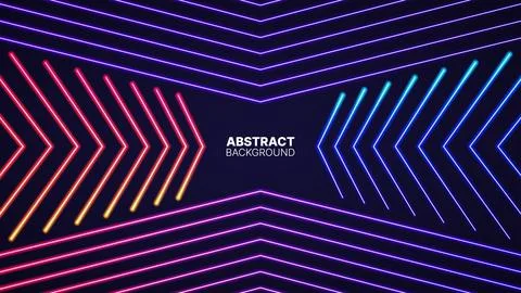 Abstract neon lines background Stock Illustration
