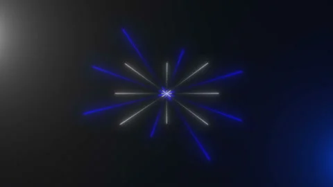 Abstract neon lines, computer generated background, 3D render background Stock Footage 95506465