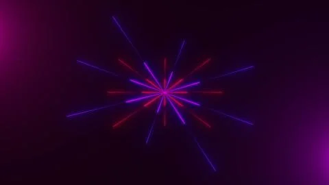 Abstract neon lines, computer generated background, 3D render background Illustrazione stock