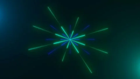 Abstract neon lines, computer generated background, 3D render background Stock Illustration