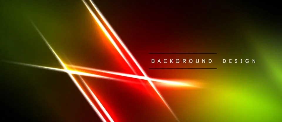 Abstract neon lines create dynamic gradient background. Vivid colors blend, 스톡 일러스트