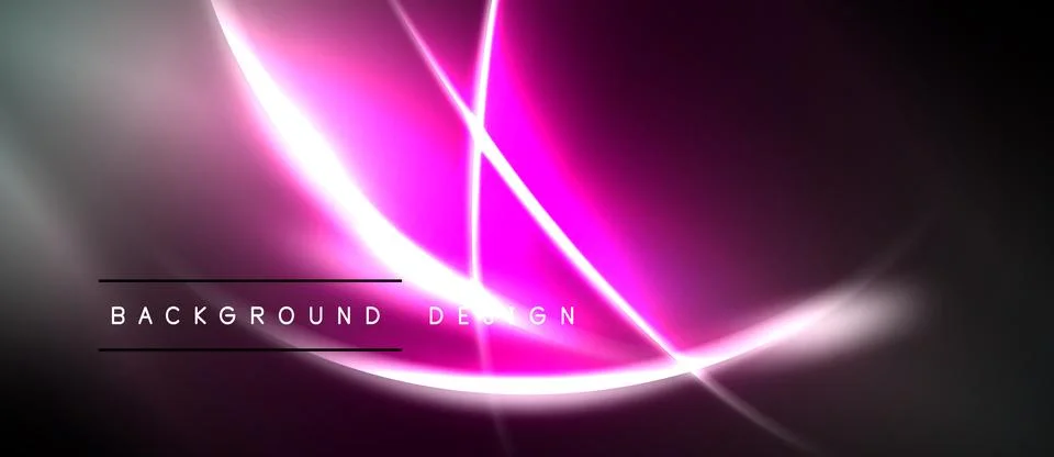 Abstract neon lines create dynamic background. Pink, white, silver hues blend Stockillustratie
