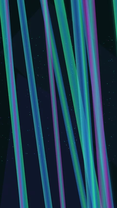 Abstract neon lines float in a vibrant, otherworldly space Stock Footage 327947374