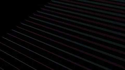 Abstract neon lines moving forward in dark space with cinematic motion and .. Stock Footage 342507429