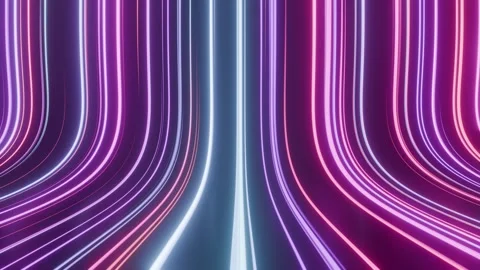Abstract Neon Lines Rain Animation. Glowing Lines Moving Top to Bottom. 4K Stock Footage 312470968
