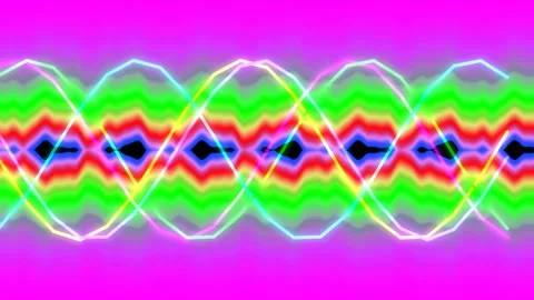 Abstract neon liquid equalizer wave on vibrant purple background Stock Footage 333108329