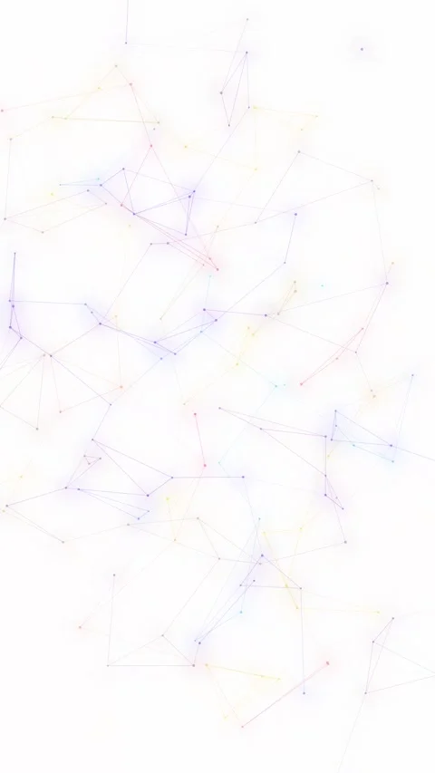 Abstract Neon Living Plexus Network Motion Background Stock Footage 346372273