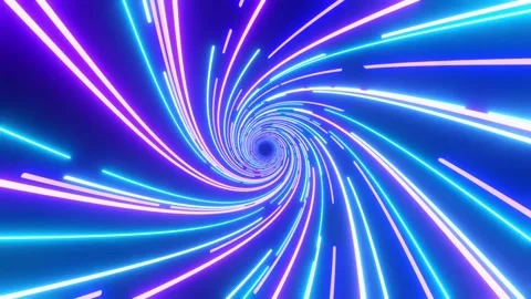 Abstract Neon Loop – Futuristic Glowing Motion Background Stock Footage 316410935
