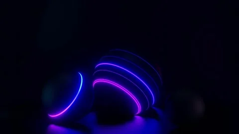 Abstract Neon Loop – Futuristic Glowing Motion Background Stock Footage 316410937