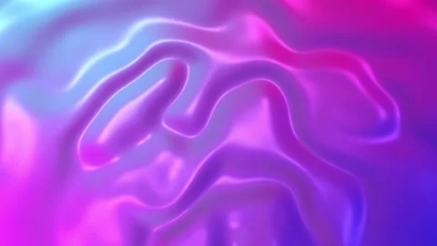 Abstract neon multicolor liquid wavy animation 3D background Stock Footage 148121748
