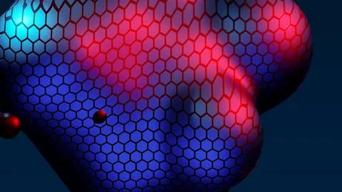 Abstract neon multicolored metaball with scale reptile texture meta ball bubble Illustrazione stock