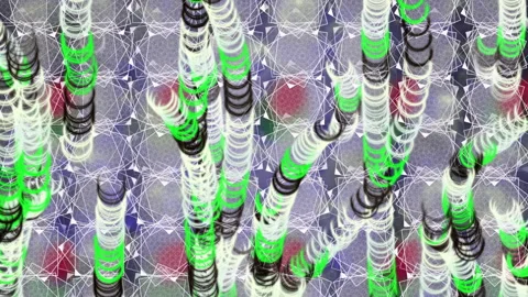 Abstract Neon Network Intertwined Patterns and Digital Connections Stock Footage 304968184