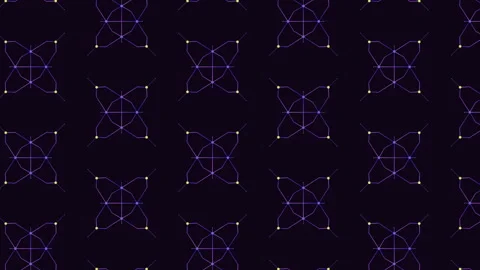 Abstract neon network pattern background with glowing nodes and lines animation Stock Footage 332107091