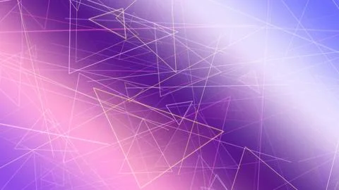 An abstract neon network of triangles and connecting lines spreads across a.. Stock Illustration