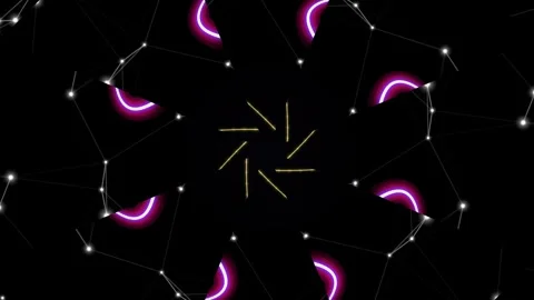 Abstract Neon Network Visualization Background. Stock Footage 329506279
