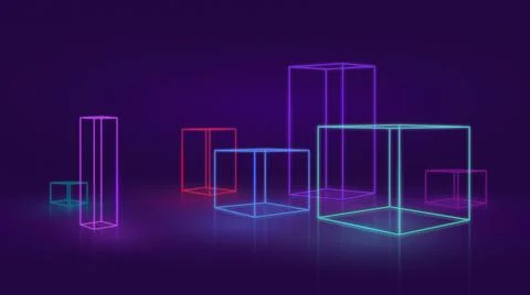 Abstract Neon or LED Background Concept and Design Stock Illustration