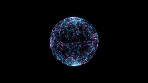 Abstract neon orb circle background. Shine ring. Halo around. Sparks particle Stock Footage 317568879