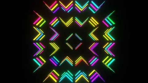 Abstract neon panel made of neon lines Video stock 170418966
