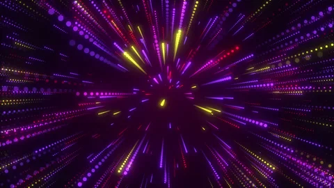 Abstract neon particles animation. glowing neon bright colors. fly through space Stock Footage 171978340