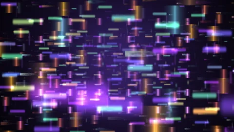 Abstract Neon Particles Overlay Background, Digital Motion Glitch 스톡 동영상 334656402