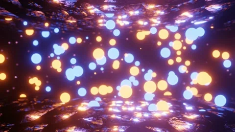 Abstract Neon Particles VK Loop Background 4K Stock Footage 221165422