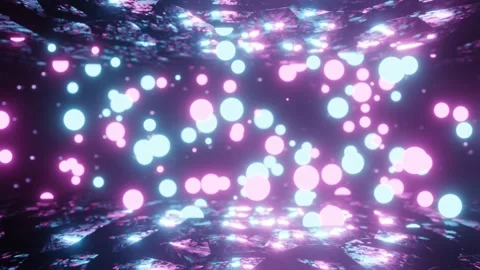 Abstract Neon Particles VK Loop Background 4K Stock Footage 221165426