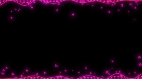 Abstract neon pink dna strand animation with glowing geometric triangles and Stock-Footage 345333809
