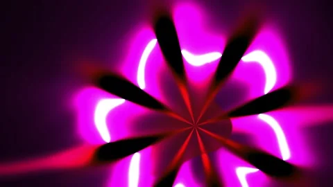 Abstract Neon Pink Flower Bloom Motion Background. Stock Footage 333918161