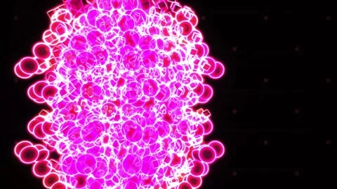 Abstract Neon Pink Geometric Pattern in Dynamic Motion for Visual Backgrounds Stock Footage 343689564