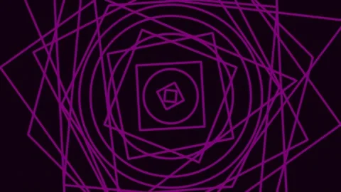 Abstract Neon Pink Geometric Polygon Pattern Background Loop Video stock 342159152