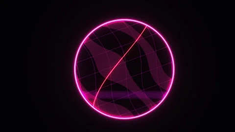 Abstract Neon Pink Glowing Circle with Dynamic Particle Effects and Light S.. 動画素材 340524109