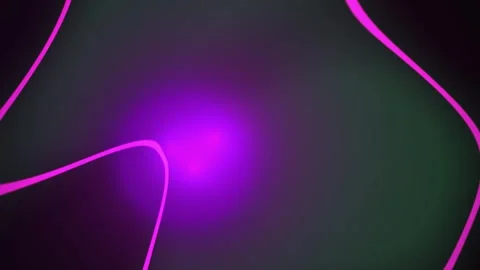 Abstract Neon Pink Glowing Lines Moving Over Dark Purple Gradient Background. Stock Footage 341802598